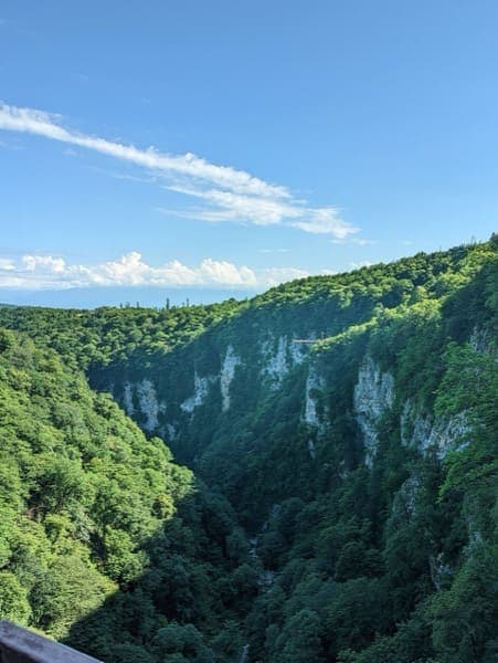 The walkway around Okatse Canyon in Imereti, a day trip from Kutaisi